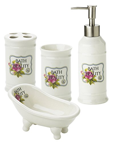 Badezimmer 4er Set "Bath & Beauty" von Lisbeth Dahl. Seifenspender, Zahnbürstenhalter, Becher und Seifenschale. Nostalgisch/ Romantisches Design!! Badset, Badaccessoire, Bad Accessoire Badezimmer 4er Set "Bath & Beauty" von Lisbeth Dahl. Seifenspender, Zahnbürstenhalter, Becher und Seifenschale. Nostalgisch/ Romantisches Design!! Badset, Badaccessoire, Bad Accessoire von Lisbeth Dahl