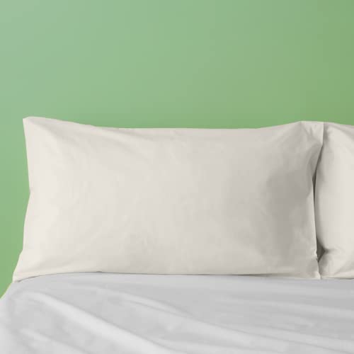 Lisola Kissenbezug, aus hochwertiger Baumwolle, hergestellt in Italien, 50 x 80 cm, einfarbig, Muster: Tortona, Elfenbein von Lisola