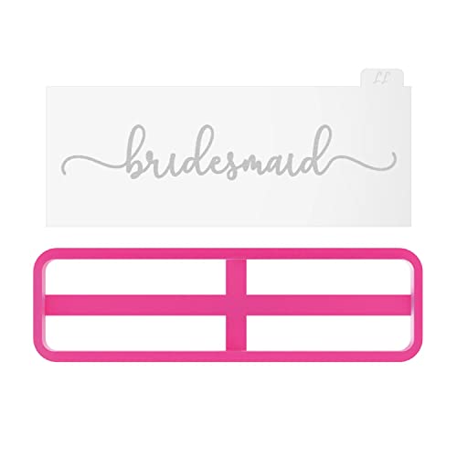 LissieLou Ausstecher und Prägeform für Brautpartys mit Aufschrift "Bridesmaid in Verity", für Fondant, Hellrosa / transparent von LissieLou