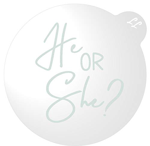 LissieLou He or She? Cookie Embosser Babyparty oder Gender Reveal Zuckerguss Fondant Stempel – Transparent von LissieLou