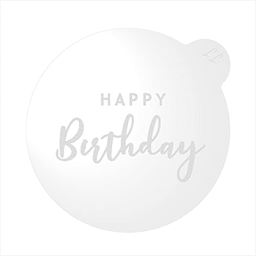 LissieLou Happy Birthday in zwei Schriftarten, Keks-Prägung, Geburtstagsfeiern, Zuckerguss-Stempel, Fondant-Prägung, transparent von LissieLou