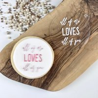 All Of Me Loves You Cookie Embosser, Valentines Keks Ausstechform, Liebe Ausstechform, Icing Stempel, Herz Stempel von LissieLoves