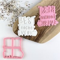 Best Teacher Ever Cookie Cutter Und Stempel, Lehrer Klasse Von 2021 Embosser, Postkasten Ideen von LissieLoves