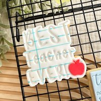 Best Lehrer Ever Cookie Cutter & Stempel | Geschenk Fondant Präger Keks-Stempel von LissieLoves