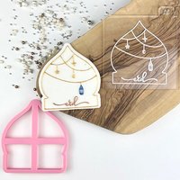 Eid Mubarak Schriftlaterne Ausstechform & Embosser, Keksausstecher, Religiöse Feiern, Ramadan Keksstempel von LissieLoves