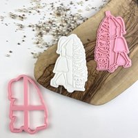 Frau Schieben Baum Ausstecher Und Stempel, Weihnachts Keks Cutter, Merry Christmas Cookie Embosser, Briefkasten Ideen von LissieLoves