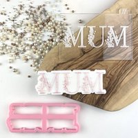 Mama in Floraler Schrift Ausstechform Und Prägung, Happy Mother's Day, Cookie Stempel, Day Ausstechform, Postbox Ideen von LissieLoves