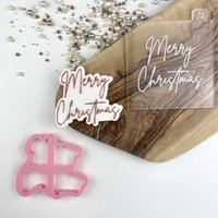 Merry Christmas Style 2 Keksstecher Und Prägung, Weihnachtskeksschneider, Frohe Weihnachten Keksprägung, Briefkasten Ideen von LissieLoves