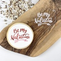 Mini Be My Valentine Cookie Embosser, Valentines Cutter, Love Fondant Icing Stempel, Liebe Herz Embosser von LissieLoves