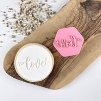 Mini Liebe Mit Pfeil Und Herz Keks Stempel, Valentinstag Ausstechform, Keksausstecher, Zuckerguss Stempel von LissieLoves