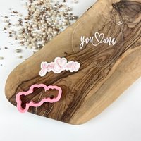 Mini You Heart Me Ausstechform Und Embosser, Valentinstag Ausstechform, Liebe Ausstecher, Fondant Icing Stempel, Herz Cookie Embosser von LissieLoves