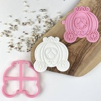 Prinzessin Kutschen Ausstechform Und Stempel Von Catherine Marie Cake, Cookie Stempel, Feen Embosser, Embosser von LissieLoves