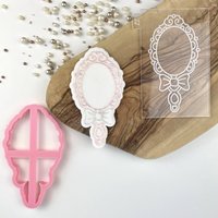 Prinzessin Spiegel Ausstecher Und Prägung Von Catherine Marie Cake, Cookie Stempel, Feen Embosser, Embosser von LissieLoves