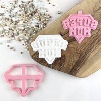 Super Mum Ausstechform Und Stempel, Happy Mother's Day, Mama Cookie Embosser, Day Ausstechform, Postbox Ideen von LissieLoves