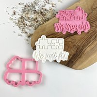 Wir Passen Einfach Mit Puzzlestücken Ausstechform Und Stempel, Valentines Ausstechform, Liebe Zuckerguss Herz Keks Stempel von LissieLoves