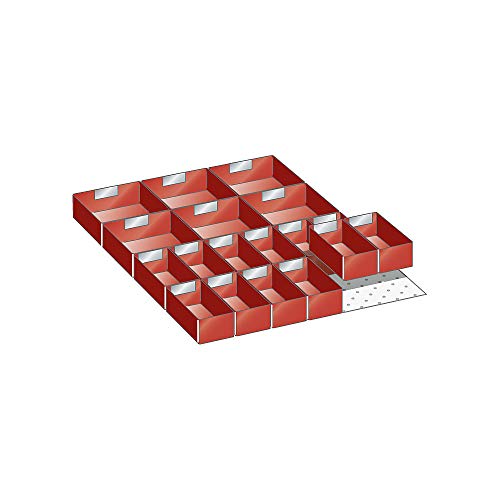 LISTA Einsatzkästen, Fronthöhe 50 mm, 12 kästen 150x75 mm, 6 kästen 150x150 mm, Schubladennutzgröße BxT 459x612 mm LISTA Einsatzkästen, Fronthöhe 50 mm, 12 kästen 150x75 mm, 6 kästen 150x150 mm, Schubladennutzgröße BxT 459x612 mm von Lista