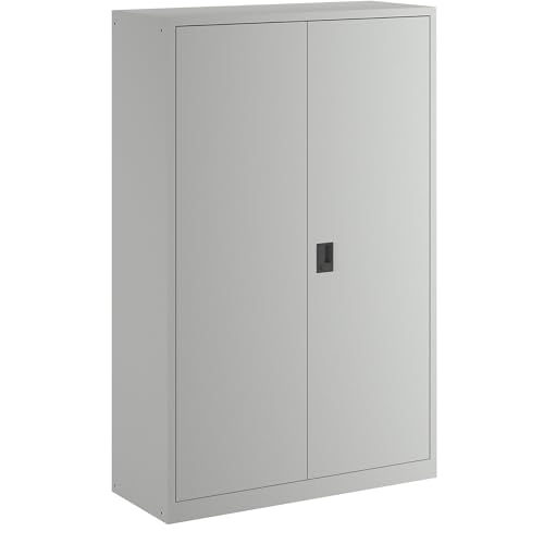 Lista | Flügeltürschrank | Vollblechtüren | HxB 1950 x 1250 mm | Tiefe 500 mm | lichtgrau RAL 7035 von Lista