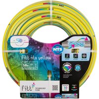 FITT NTS YELLOW 5/8 (15mm) 50m - Robuster und flexibler Gartenschlauch in gelber Farbe für eine intensive Nutzung, mit exklusiven Technologien von FITT