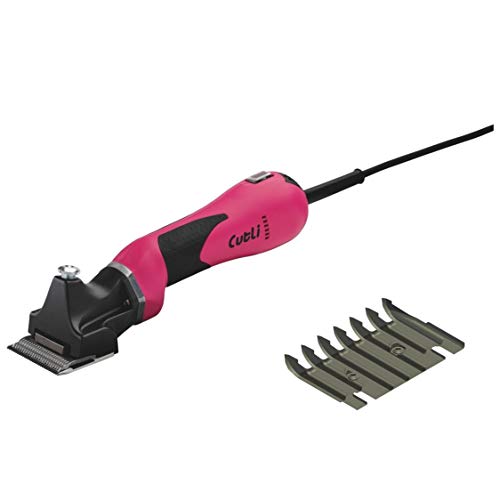 LISTER Pferdeschermaschine LI CUTLI + Messersatz LI 102 + Spezial-Schermaschinenöl + Kunststoffkoffer, Schermaschine für Pferde, professionelle Schur für ihr Pferd, Farbe/Scherkopf: pink/schwarz von Lister