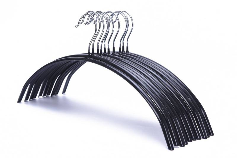 Liszton Kleiderbügel Kleiderbügel aus Metall, haftungsbeschichtet, rutschfest, schwarz - 10 Stück Liszton Kleiderbügel Kleiderbügel aus Metall, haftungsbeschichtet, rutschfest, schwarz - 10 Stück von Liszton