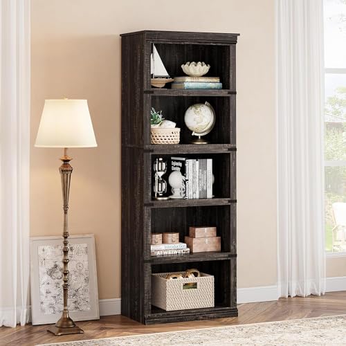 5 Etagen Bücherregal - Bücherregale mit Lagerung, 172 cm Hohe Bücherregal Holz Offene Anzeige Bücherregal Schmal, Bücherregal für Wohnzimmer, Schlafzimmer, Büro 5 Etagen Bücherregal - Bücherregale mit Lagerung, 172 cm Hohe Bücherregal Holz Offene Anzeige Bücherregal Schmal, Bücherregal für Wohnzimmer, Schlafzimmer, Büro von Litake