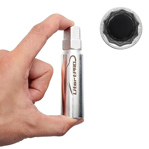 LitartPRO 42CRMO 10 Spline Radmutterschlüssel Ersatz für TA20-17/19, kompatibel mit Bimecc 10-Spline Radmutter und Radschrauben, verdickte Hülsenaußenwandgröße, Drehmomentwiderstand, 17 mm und 19 mm von LitartPRO