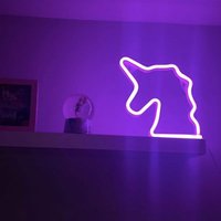 Nachricht An Mich Für Benutzerdefinierte Leuchtreklamen Einhorn Mini Neonlicht Pink - Dimmer Wandleuchte Dekoration Lampe Leuchtreklamen Business von LitelyLights