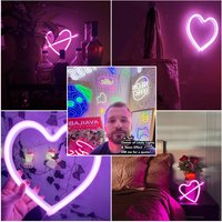 Nachricht An Mich Für Benutzerdefinierte Leuchtreklamen Herz Mini Neonlicht Rosa Lila Weiß - Dimmer Wandleuchte Dekoration Lampe Wohndekor Kleine von LitelyLights