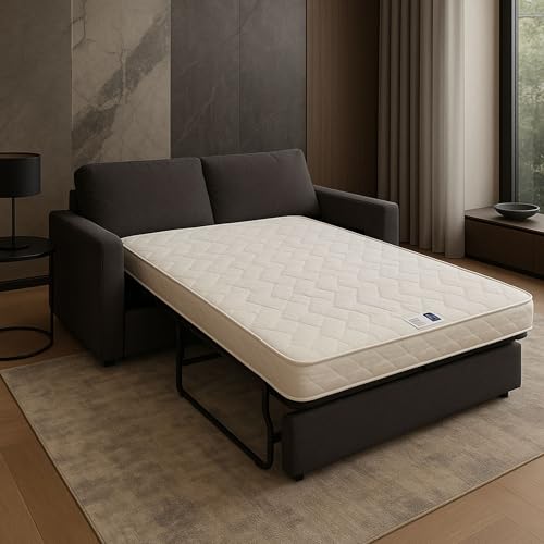 Formgedächtnis Matratze Unterstützung Sehr Hart für Schlafsofa 140x190 x 15 cm - 5 Komfortzonen - Poly-Latex Kern letzte Generation - Sehr Atmunsgaktiv von Literie Julien