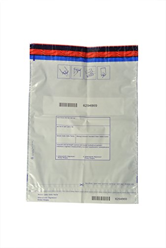 1.000 x Sicherheitstaschen: 295 x 395 + 30 mm Bon, Druck: " von, an, Datum, Betrag, Verpackt, Unterschrift " von Litfax