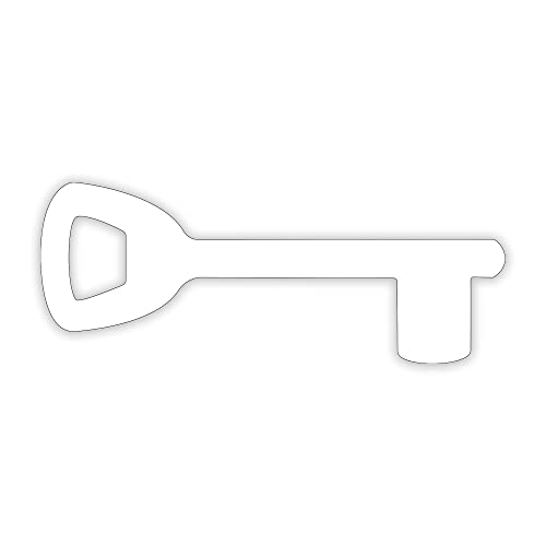 Litfax Übergabeschlüssel, symbolischer Zimmerschlüssel, auf 3 mm weißer Stabiler Hohlkammerplatte, neutral von Litfax