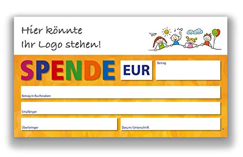 Personalisierbarer -"Pippi"- Spendenscheck PR-Scheck, bedruckt mit Ihrem Wunschtext und Logo, (1 Stück) - Größe: 60 x 34 cm von Litfax