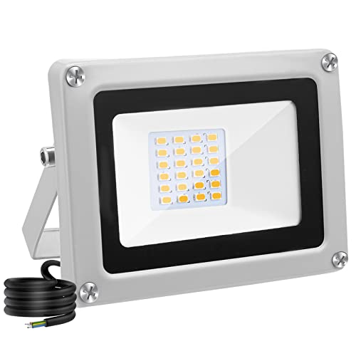 Litglobe 12V LED Strahler Außen, 30W 3000LM LED Fluter Flutlicht Außen, 6500K Kaltweiß, IP65 Wasserdicht für Garten, Hof, Terrasse, Sportplatz, Garage von Litglobe