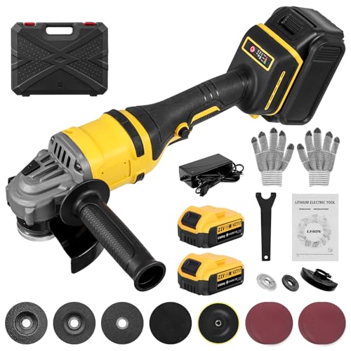 1500W Winkelschleifer,88V Winkelschleifer mit 2 * 5000mAh Akku,30000RPM 3 Geschwindigkeiten Winkelschleifer,Scheiben-Ø125mm,Brushless Winkelschleifer für Polieren, Schleifen und Schneiden 1500W Winkelschleifer,88V Winkelschleifer mit 2 * 5000mAh Akku,30000RPM 3 Geschwindigkeiten Winkelschleifer,Scheiben-Ø125mm,Brushless Winkelschleifer für Polieren, Schleifen und Schneiden von Litglobe