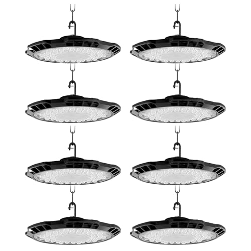 200W 8 Stück LED Hallenstrahler,20000LM LED Werkstatt Deckenleuchte,6500K Kaltweiß Hallenbeleuchtung LED,IP65 Wasserdichte UFO LED Werkstattlampe,Industrielampe High Bay Licht für Fabriken Garage 200W 8 Stück LED Hallenstrahler,20000LM LED Werkstatt Deckenleuchte,6500K Kaltweiß Hallenbeleuchtung LED,IP65 Wasserdichte UFO LED Werkstattlampe,Industrielampe High Bay Licht für Fabriken Garage von Litglobe