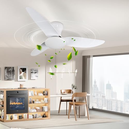 Deckenventilator mit Beleuchtung,100cm Deckenleuchte mit Ventilator,Leiser Deckenventilator mit Fernbedienung APP,Deckenlampe mit Ventilator mit 3 Flügel,6 Geschwindigkeiten,3 Farbtemperaturen,Timer von Litglobe