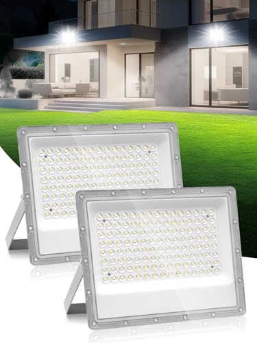 LED Strahler Außen 100W 2 Stück,10000LM Superhell Scheinwerfer,144 LEDs 6500K Kaltweiß Außenstrahler,IP66 Wasserdicht LED Fluter Flutlicht,Aussenstrahler für Garten Garage Flur Sportplatz LED Strahler Außen 100W 2 Stück,10000LM Superhell Scheinwerfer,144 LEDs 6500K Kaltweiß Außenstrahler,IP66 Wasserdicht LED Fluter Flutlicht,Aussenstrahler für Garten Garage Flur Sportplatz von Litglobe