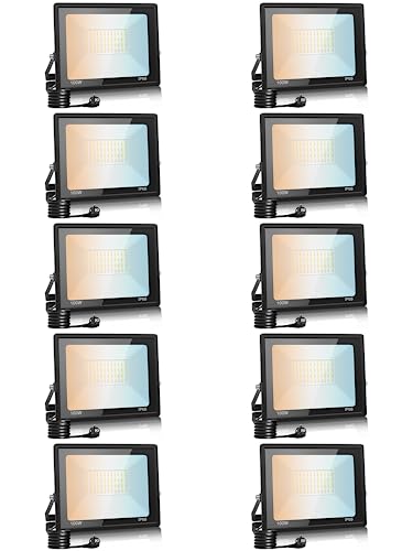 LED Strahler Außen Mit Stecker 100W, 3000K/4500K/6500K Dimmbar, 10000LM Superhell Fluter, IP66 Wasserdicht Scheinwerfer Aussenstrahler für Hof Garten Sportplatz LED Strahler Außen Mit Stecker 100W, 3000K/4500K/6500K Dimmbar, 10000LM Superhell Fluter, IP66 Wasserdicht Scheinwerfer Aussenstrahler für Hof Garten Sportplatz von Litglobe