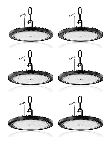 UFO Industrielampe LED, 200W 20000LM Superhell Hallenstrahler, 6000K Kaltweiß Hallenbeleuchtung, IP65 Wasserdicht High Bay Licht für Garage Fabrik Werkstatt von Litglobe