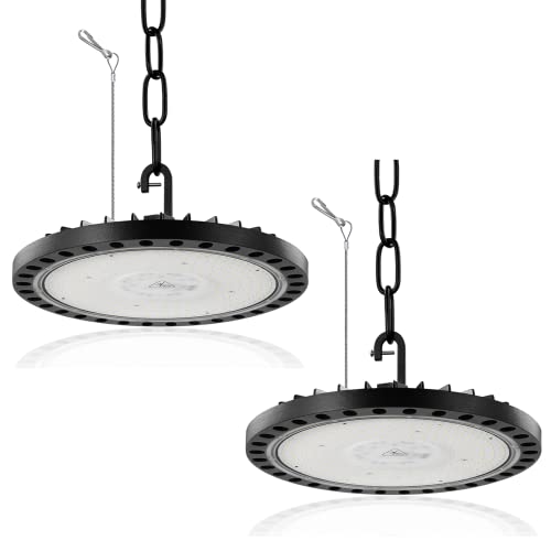 UFO Industrielampe, 300W 30000LM Superhell LED Hallenstrahler, 6000K Kaltweiß Hallenbeleuchtung, IP65 Wasserdicht High Bay Licht für Garage Fabrik Werkstatt von Litglobe