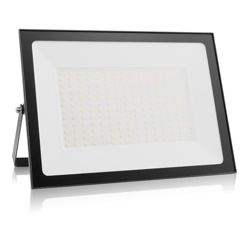 Litglobe 200W LED Strahler Außen,3000K Warmweiß LED Strahler,Superheller 20000LM LED Aussenstrahler,IP66 Wasserdicht LED Scheinwerfer,LED Außenstrahler für Garten Hof Sportplatz Garage von Litglobe