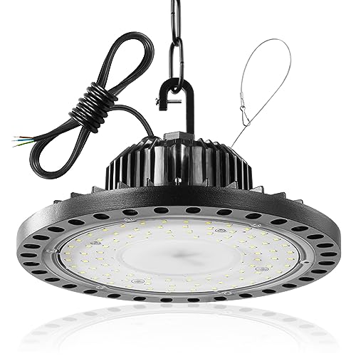 Litglobe LED UFO Industrielampe 100W,10000LM Superhell Hallenstrahler LED,6500K Kaltweiß LED Hallenbeleuchtung,IP65 Wasserdicht LED Werkstattlampe Deckenleuchte für Garage Fabrik von Litglobe