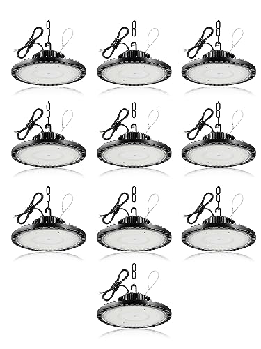 Litglobe LED UFO Industrielampe 200W,20000LM Superhell Hallenstrahler LED,6500K Kaltweiß LED Hallenbeleuchtung,IP65 Wasserdicht LED Werkstattlampe Deckenleuchte für Garage Fabrik von Litglobe