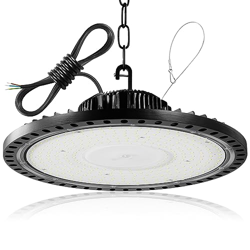 Litglobe LED UFO Industrielampe 300W,30000LM Superhell Hallenstrahler LED,6500K Kaltweiß LED Hallenbeleuchtung,IP65 Wasserdicht LED Werkstattlampe Deckenleuchte für Garage Fabrik von Litglobe