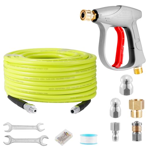 Rohrreinigungsschlauch 10M,5800PSI Hochdruckreiniger Rohrreinigungsset,60°C Rohrreinigungsschlauch Set mit Hochdruckreiniger,M22 Adapter,2 Düsen,für Verstopfung,Reinigung des Abflusses Rohrreinigungsschlauch 10M,5800PSI Hochdruckreiniger Rohrreinigungsset,60°C Rohrreinigungsschlauch Set mit Hochdruckreiniger,M22 Adapter,2 Düsen,für Verstopfung,Reinigung des Abflusses von Litglobe