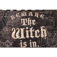 Placemat Cotton Quilting Untersatz Vintage Halloween Motiv "Beware The Witch | 1" von LithaQuilts