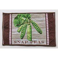 Platzset-Decke, Placemat, Untersatz, "Market Place Snap Peas" - Litha-Quilts 2024 von LithaQuilts