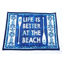Tischsets, Stoff Aus Baumwolle, Platzset, Tisch-Deko Für Esstisch, 29cm X 40 cm , , Life Is Better At The Beach", Marke Litha-Quilts von LithaQuilts