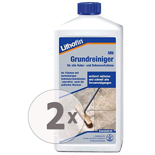 Lithofin MN Grundreiniger 2 l - Zum Grundreinigen gebrauchter Böden - von poliertem Marmor und Kalkstein Lithofin MN Grundreiniger 2 l - Zum Grundreinigen gebrauchter Böden - von poliertem Marmor und Kalkstein von Lithofin
