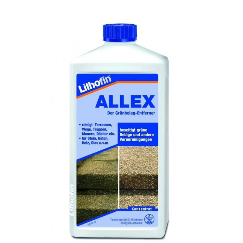 Lithofin ALLEX Grünbelag-Entferner für Außenflächen -1 l von Lithofin